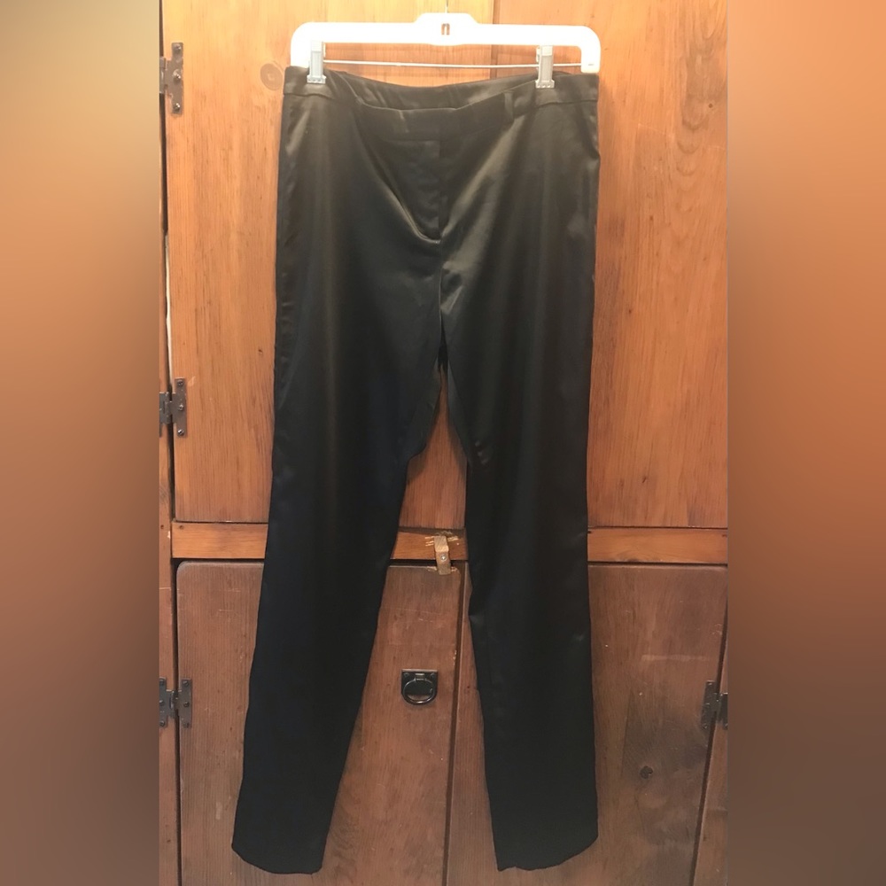 Melanie Lyne Black Satiny Dress Pants - Size 10